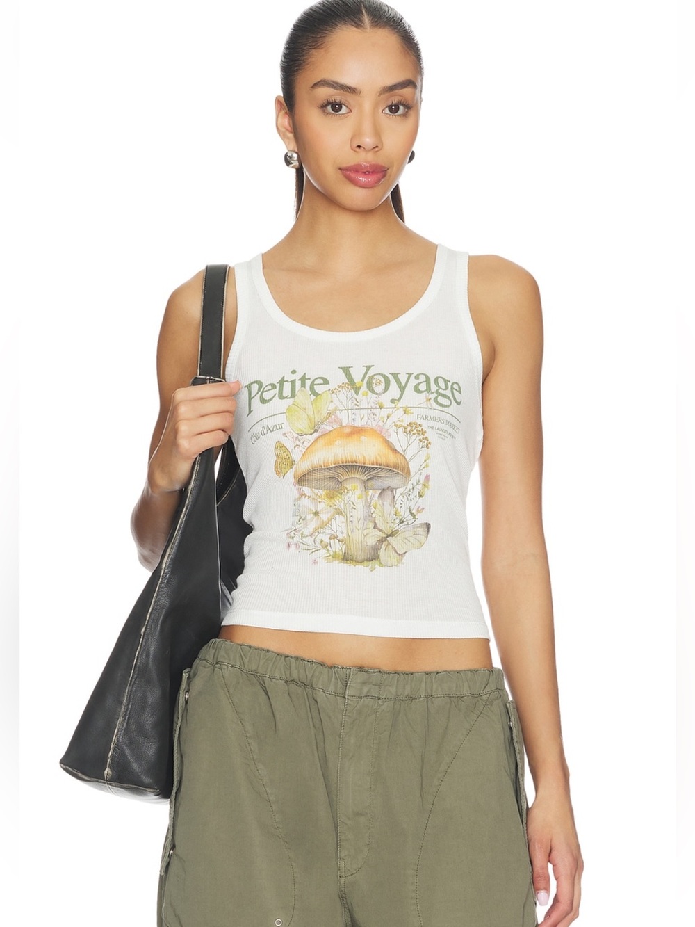 The Laundry Room Petite Voyage Rib Tank Top in White - XS